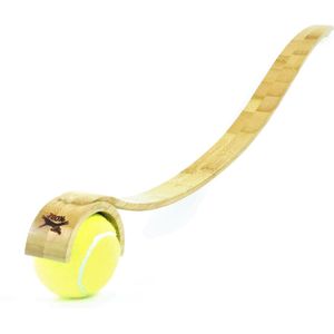 Kikkerland Kobe Balwerper 66 cm - Honden speelgoed - Bamboe - incl. tennisbas
