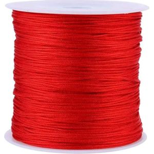 100 meter 0.8 mm nylon Rattail Macrame Shamballa draad koord - rood .
