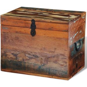 Massief Gerecycled Houten Opbergkist - Duurzame Opslagoplossing
