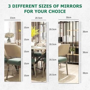 stand Spiegel - grote full-body spiegel / Spiegels over volledige lengte, Pack of 10, 15 x 23 cm