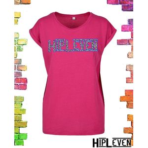 Fuchsia roze dames shirt HipLeven | Roze maat XL