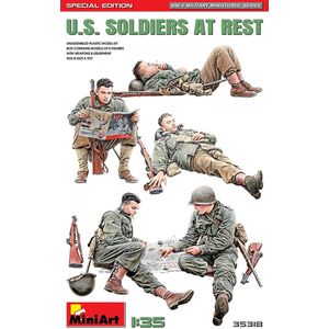 1:35 MiniArt 35318 U.S. Soldiers at Rest - Special Edition Plastic Modelbouwpakket
