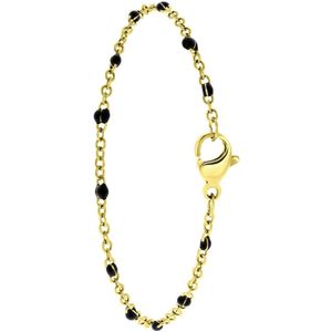 Lucardi Dames Selene armband - Staal - Armband - Cadeau - 20 cm - Goudkleurig