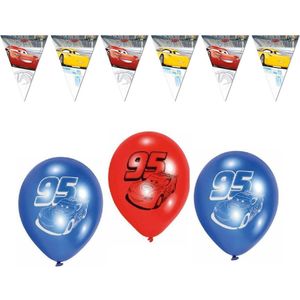 Disney Cars – Feestpakket – Ballonnen – Vlaggenlijn – Versiering - Kinderfeest.