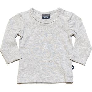 Silky Label t-shirt stunning grey - lange mouw - maat 50/56 - grijs