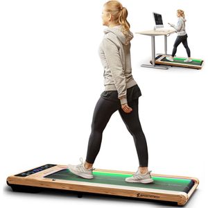 Sportstech sWalk walking Pad loopband & bureau met LED - 1-6 km/u snelheid met interactieve LCD display