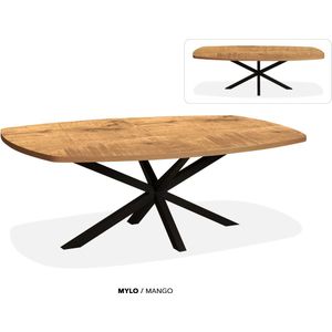 Maxfurn - Deens ovale uitschuiftafel 180/238cm | Zeer krasvast | Kleur: Mango