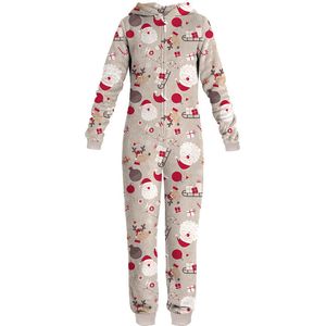 Mistral Home - ONESIE - flannel - m - tekening - beige - Kerst