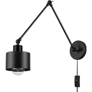 Moderne Wandlamp | Verstelbaar met arm | LED 1 x E27 | Zwart