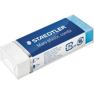 Staedtler Mars Gum Mars plastic Combi blauw (speciaal geschikt voor balpennen)/wit