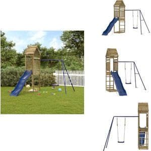 vidaXL Speelhuis - Speelhuizen - Buitenspeelsets - Speelset - Speelhuis geïmpregneerd grenenhout