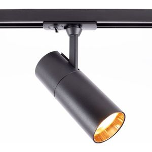 LumenXL - Railsysteem verlichting Liam - 3 meter - Zwart met gouden detail - 8 spots
