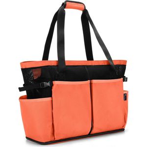 LifeStages® Extra grote netstrandtas, oversized strandtas voor stranduitstapjes (patent aangevraagd), oranje