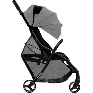 Hamilton by Yoop XL Buggy – MagicFold™ Technologie – Tot 22kg – 50 liter Bagagevak – Grote Premium Wandelwagen – Plooibuggy – Inklapbaar – Kinderwagen met Verstelbare Duwstang – Gemêleerd lichtgrijs