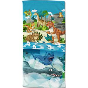 Strandlaken 75x150 Poly Velours Kids Good Morning No.30252 Multi