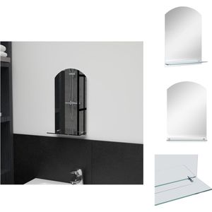 vidaXL Wandspiegel Minimalistisch Gehard Glas - 20x40 cm - Met Schap - Spiegel