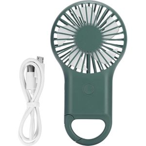 Mini Hand Fan Three Levels Strong Personal Table Fan Low Noise Ergonomic Small Fan USB Rechargeable Desktop - Vegetable