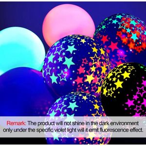 50 Stuks Neon Ballonnen - Glow in the dark feestartikelen -Verjaardag Bruiloft - Feest versiering - disco - party