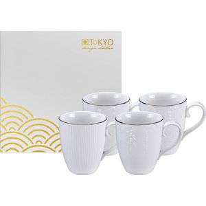 Tokyo Design Studio Nippon White Mokken 380 ml - set van 4