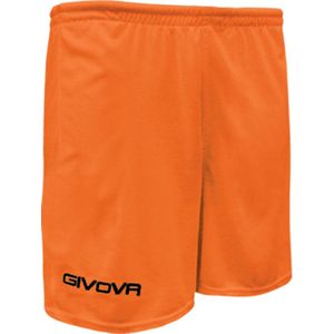 Short Givova One, P016, korte broek oranje, maat S, geborduurd logo !