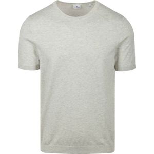 Blue Industry - Knitted T-Shirt Melange Ecru - Heren - Maat S - Modern-fit