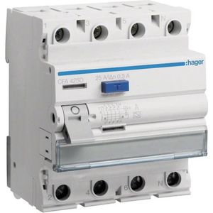 Hager CFA425D RCCB A 4-pin 25 A 0.3 A 400 V