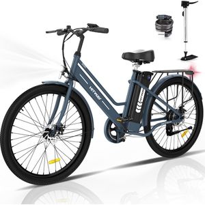 Hitway BK8S Elektrische Fiets | E-bike Damesfiets | 35-70KM | 26 Inch | 250W Motor | Blauw