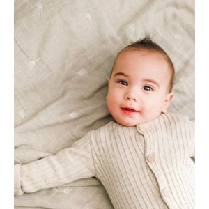 Pure Baby Love - luxe swaddle / hydrofiele doek XL - 120x120 - taupe dandelion