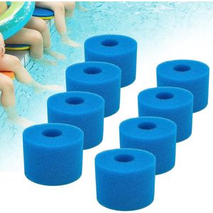 Herbruikbare filterpatroon voor Intex S1 schuimzwembadfilter - vervangbare filterpatroon - zwembadfilterpatroon met schuimrubberen box Jacuzzi filter