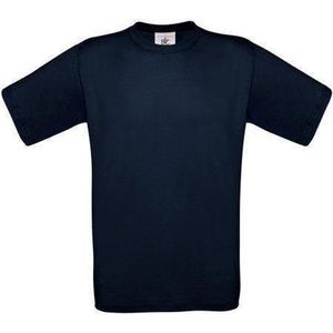 B&C Exact 150 Heren T-shirt Navy Maat XXXL (onbedrukt - 5 stuks)