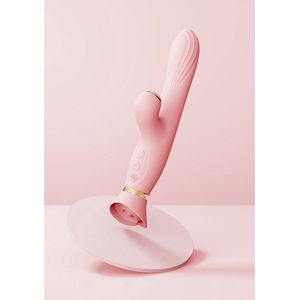 Zalo Rabbit Vibrator met Textuur sakula pink