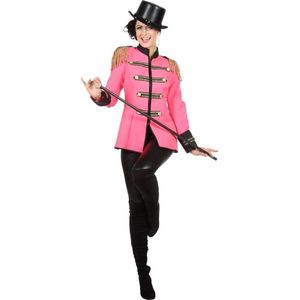 Circus Kostuum | Roze Circus Directeur Vrouw | Maat 46 | Carnaval kostuum | Verkleedkleding