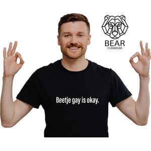 Beetje gay is okay | Funshirt | Grappig t-shirt | Maat XXXXL