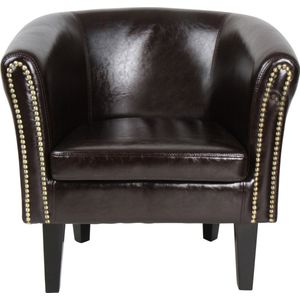 Chesterfield fauteuil - Donkerbruin - 70 x 58 x 71 cm