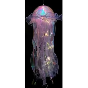 Kwallenlamp | LED | Paars | Decoratie Nachtlamp met Oceaan Thema | Sfeerverlichting voor Kinderkamer | Vissen Aquarium Lantaarn | Jellyfish | Kwallen | Spongebob | Decor, Restaurant of Feest Versiering | Decoratieve Verlichting