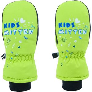 CNL Sight Waterafstotende Skiwanten / Handschoenen - Sleeën/Skiën/Snowboarden/Buiten Spelen in de Winter - 6-9Jaar Jongens/Meisjes/Kinderen - Maat S - Groen - Kerst/Eindjaar voor Sale!