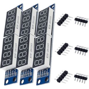 AZDelivery 3 x MAX7219 Led Module 8 Bit 7-Segment TM1637 LED Display compatibel met Arduino en Raspberry Pi