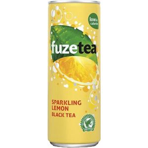Frisdrank Fuze tea black | Blik 24 x 25 cl
