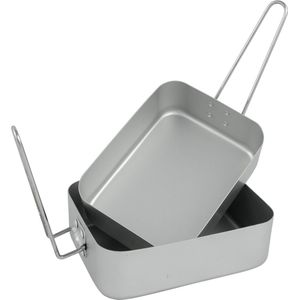 Camping Pannenset - Mess Tin - 2-Delig - Aluminium - Gamelle - Outdoor Cooking