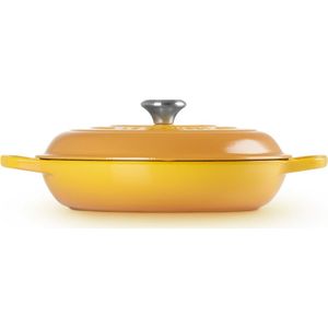 Le Creuset Braadpan Signature - Campagnard - Nectar - Ø 30 cm / 3,5L - Geëmailleerd Gietijzer - Ideaal voor Stoofschotels, Braadgerechten en Langzaam Koken