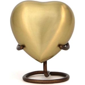 Urnencenter Grecian Bronze Hartjes urn - Urn - Urn voor as - Urn hart - Urn Hond - Urn Kat - Urn Deelbewaring - Mini Urn - Kunstobject