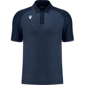 Macron Glory Aulos Polo Heren - Marine / Marine Gemeleerd | Maat: 5XL