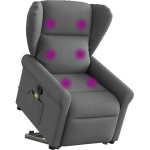 vidaXL Sta-op-massagestoel - Verstelbaar - Donkergrijs