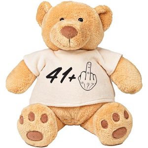 Pluche Beer 42 Jaar- feest - knuffel - cadeau - beertje - verjaardag
