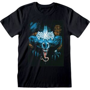 T-Shirt met Korte Mouwen Marvel Wall Lurker Zwart Uniseks - M