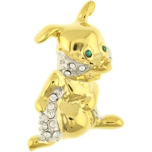 Behave® Broche beertje cartoon goud kleur 4 cm