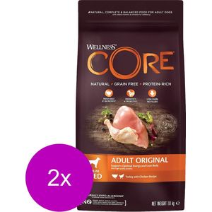Wellness Core Grain Free Dog Original Kalkoen&Kip - Hondenvoer - 2 x 1.8 kg