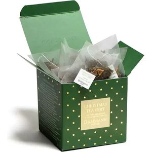 Dammann Freres - Christmas tea green 25 cristal zakjes - Groene thee, gember en kaneel - Composteerbare theebuiltjes