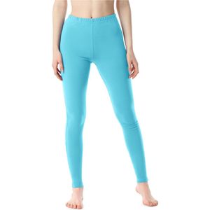 Bellivalini Dames Leggings - Sport - Vrijetijdsbroek - Katoen - Lang - Turkoois - XS - BLV-BLV50-198-LE