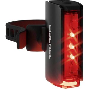 Led-achterlicht Twin Stop met extra bodemverlichting - fietsremlicht - aluminium behuizing - 8 uur brandduur - zwart - 1 stuk